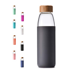 veegoal front view clear glass bottle shows sleek design and purity benefit