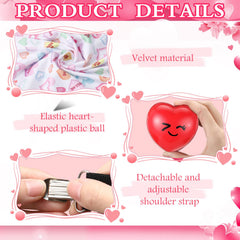 Velmitten cluster of red and pink heart balls showing colorful play pieces