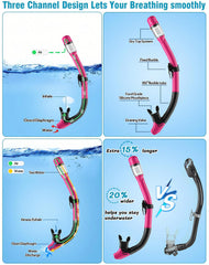 Vengreedo dry-top snorkel close-up splash guard that reduces water entry