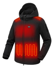 VENTROLLO front view hooded jacket showing fitted silhouette and weather protection