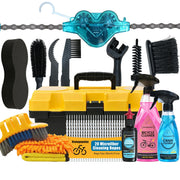 Venugopalan front view of compact cleaning toolbox showing all tools and bottles for organized storage