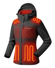 Venustas front view jacket showcasing slim fit and waterproof shell for stylish warmth