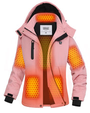VERGOO pink jacket front view showing design and fit for warmth