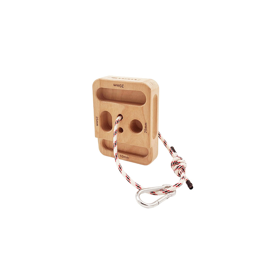 VERTIPEAK front view showing hangboard pockets and compact shape for travel convenience