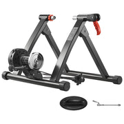 VEVOR bike trainer front view showing stable frame and secure mount benefit: steady indoor rides