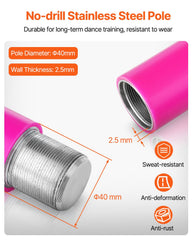 VEVOR ceiling plate with top screw showing secure mounting benefit