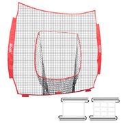VEVOR front view of 7x7ft practice net showing full replacement coverage and portability