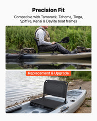 VEVOR kayak seat folded flat for compact transport and easy storage