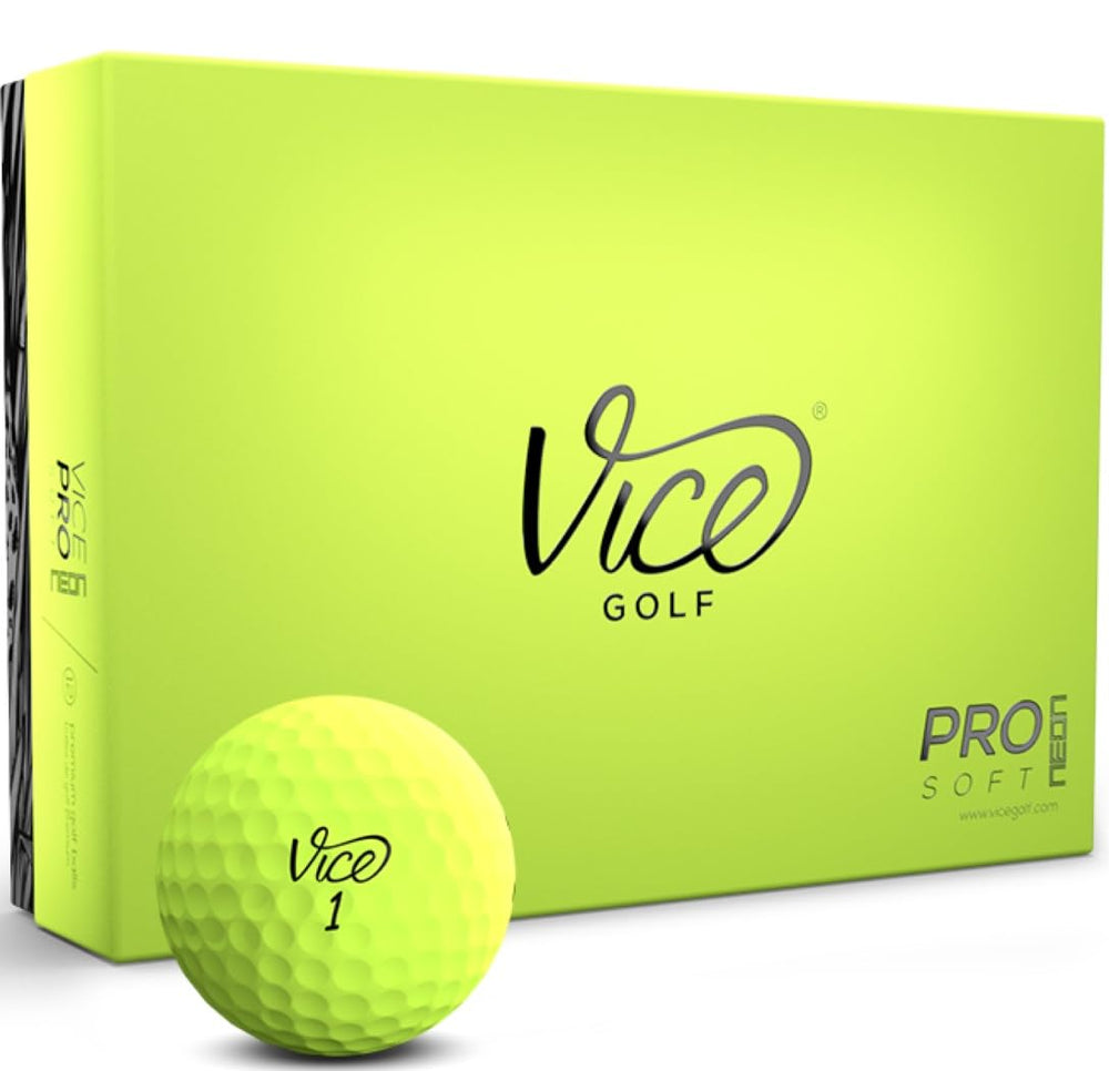 Vice Golf Pro Soft front packaging showing dozen box and product branding for quick recognition