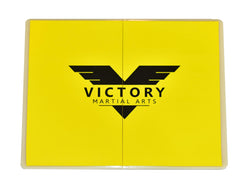 Victory Martial Arts yellow board front view shows durable construction and reliable training