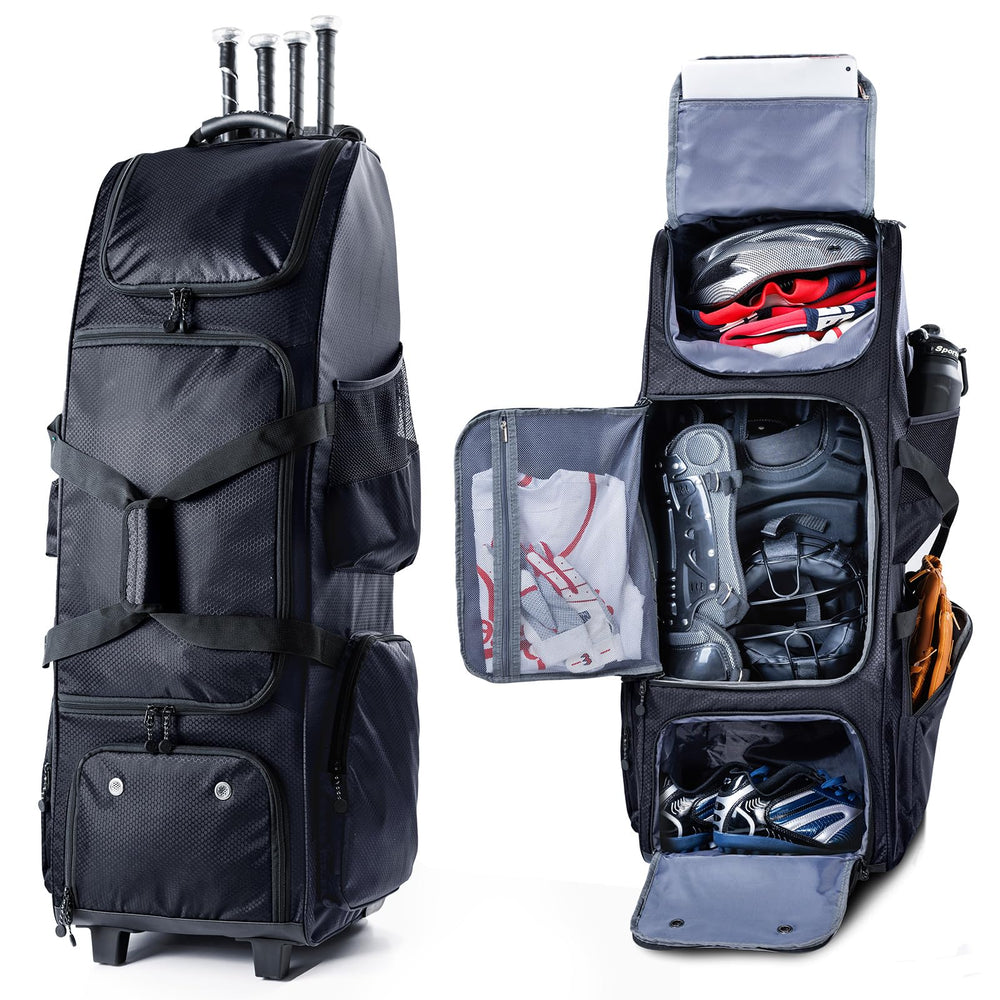 VIGEGARI front view showing organized pockets and durable exterior for easy packing