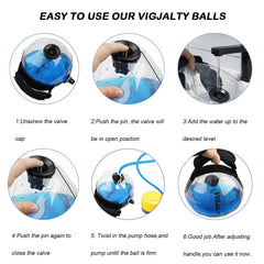 VIGJALTY visible water motion inside bag showing unstable resistance benefit