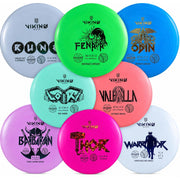 Viking Discs front packaging showing full 8-disc set and PDGA approval benefit