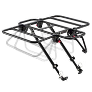Vincita front rack front view showing compact folded profile and sleek finish