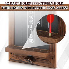 VioraWhite dart storage holes with darts showing organized secure protection for flights