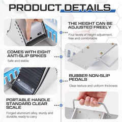 VioraWhite rail scale comparison showing 25.2-inch length for compact portability