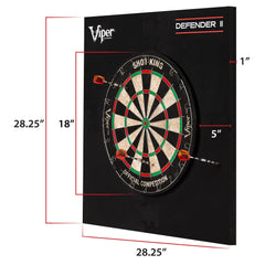Viper by GLD Products installed around an 18-inch dartboard protecting wall and catching stray darts