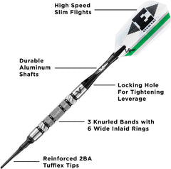 Viper by GLD Products aluminum shaft and slim flight detail for stable, consistent throws