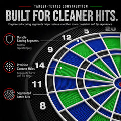 Viper by GLD Products starter soft tip darts and extra tips arranged to show readiness