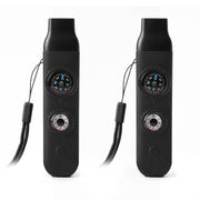 Viriber front view showing compact 7-in-1 whistle and lanyard for easy access