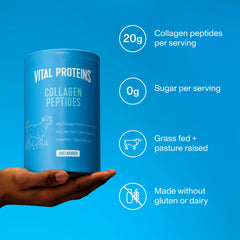 Vital Proteins powder close-up texture, hydrolyzed peptides for easy mixing