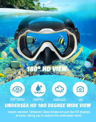Vmkfuler closeup of tempered glass lens highlighting clear anti-fog sight