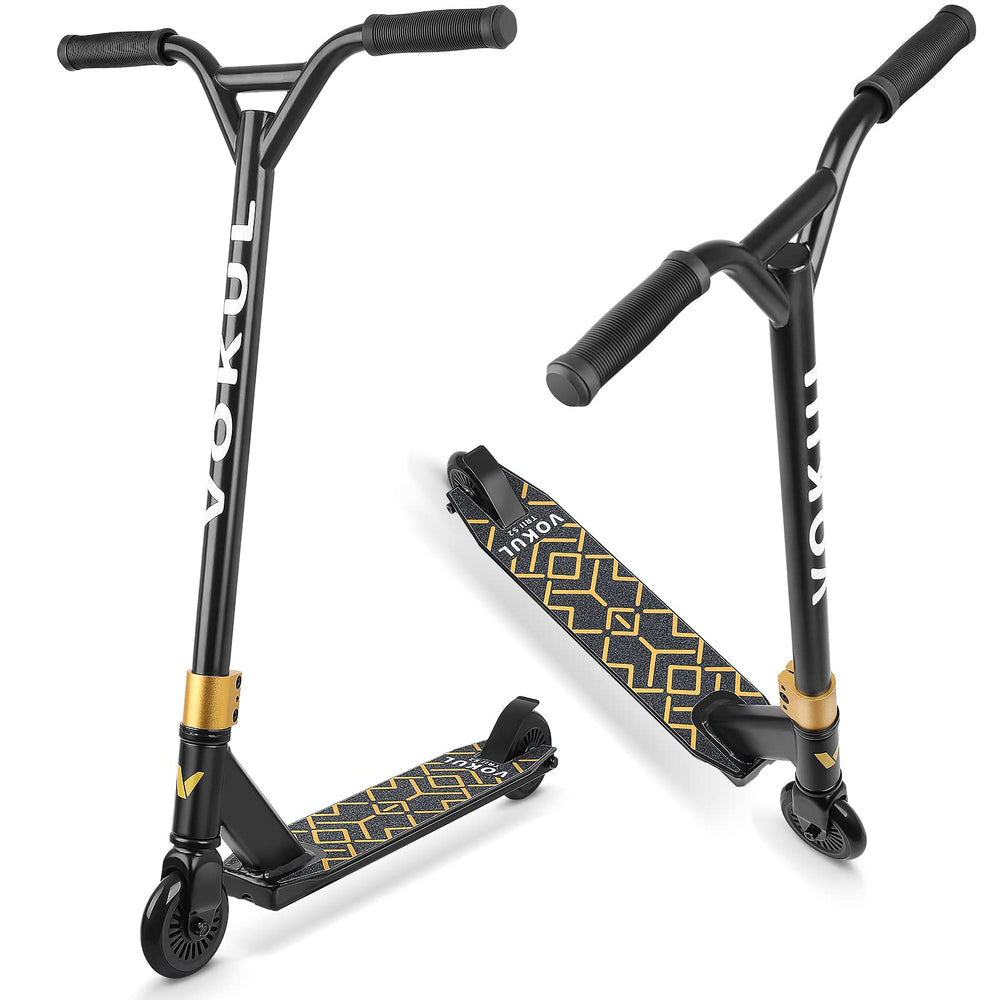 VOKUL S2 Pro front view in gold showing sturdy frame and design for confident riding