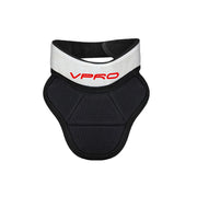 VPRO front view of neck guard showing coverage and low-profile fit