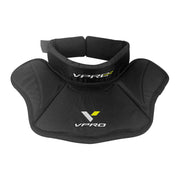 VPRO neck guard front view showing full throat and chest coverage and comfort
