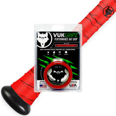 VukGripz Pulse Red front packaging showing durable bat tape