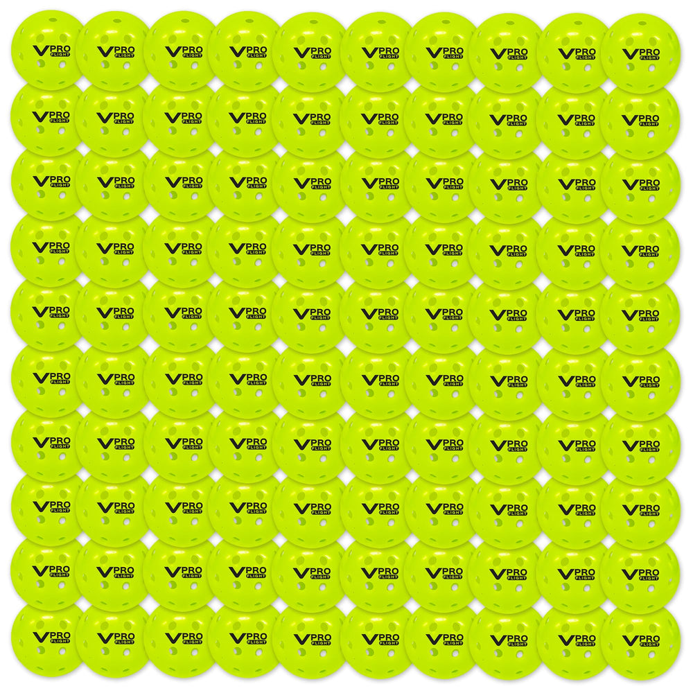 Vulcan VPRO Flight front packaging shows hi‑vis green balls and pack labeling for quick choice