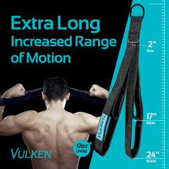 Vulken tricep rope displaying multiple grip positions to reduce wrist strain and improve ergonomics