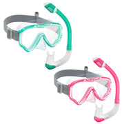 Vvinca front view of mask and snorkel showing complete kit and clear benefits