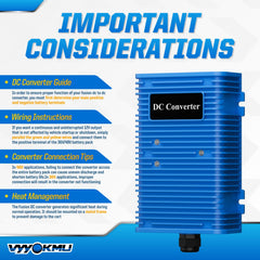 VYYOKMU terminal connection detail illustrating secure wiring and correct polarity benefit