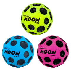 Waboba Moon Balls in hand showing 2.48 inch size and easy-to-hold benefit