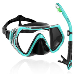 WACOOL front view of packaged kit showing complete snorkel set and benefit clear setup