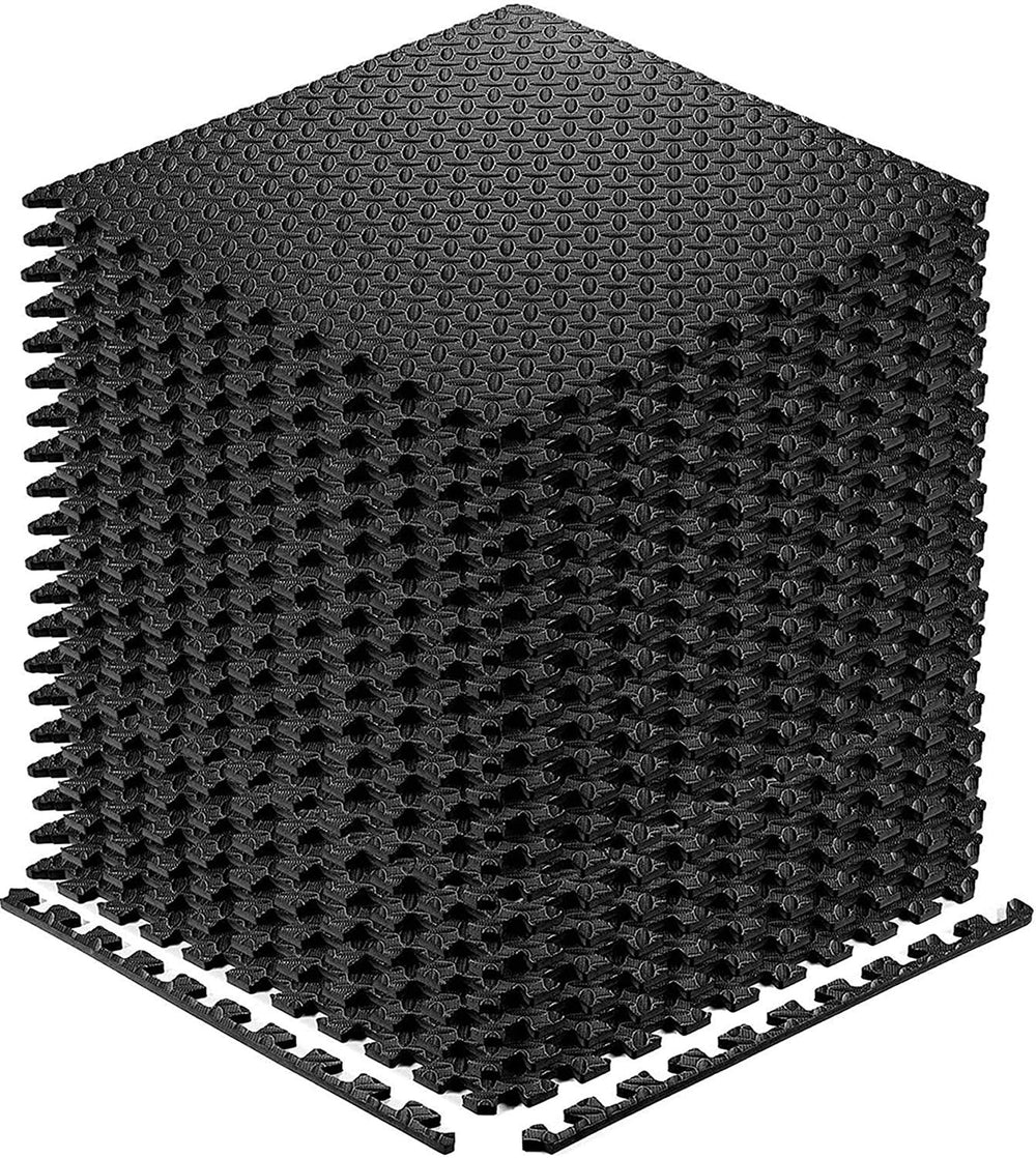 Walsai front view of assembled 20 sq.ft mat protecting floor