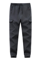 WaltZon front view of snow pants showing fit and waterproof shell for protection