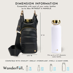 WanderFull HydroBag outer phone pocket open with phone inside for fast access on the go