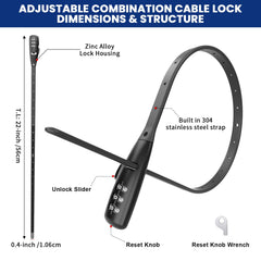 WARLION close-up of zinc-alloy lock head highlighting the easy three-digit combination
