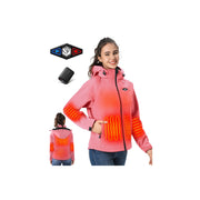 WASOTO front view pink jacket showing slim fit and pockets for warmth