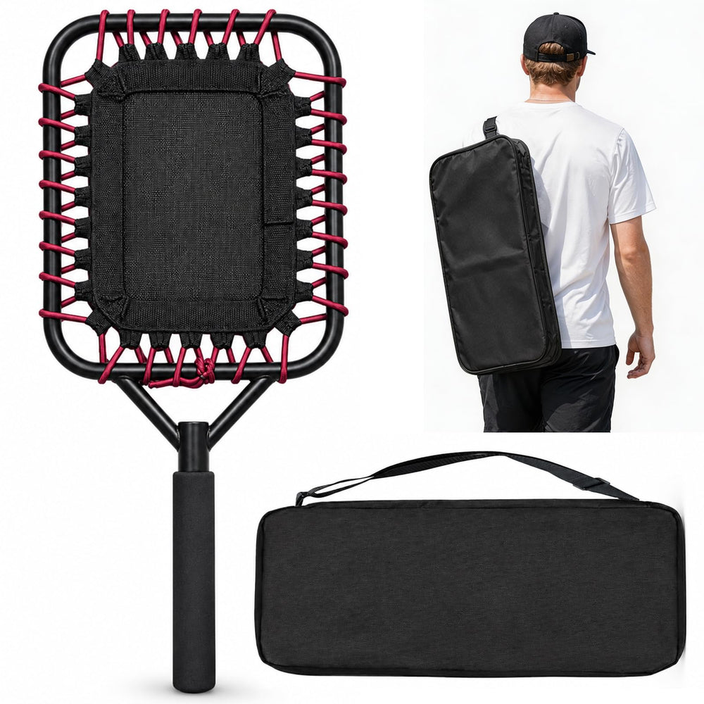 wasoyun racket front view showing full bat and net head, aids consistent practice