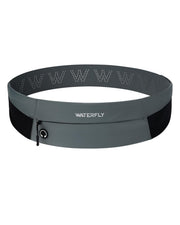 WATERFLY front view of slim running belt showing compact carry and secure fit