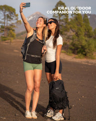 WATERFLY hydration port ready for a 2L bladder for hands-free sipping