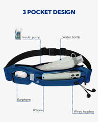 WATERFLY phone inside main pocket showing roomy fit and organized storage benefit