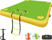 Wauffua front view of inflated dock showing stable platform and easy access