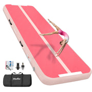 Wauffua front view of inflated mat showing stable practice surface and portability