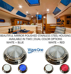 Wave One Marine close-up of rocker switch giving quick dual-color control benefit
