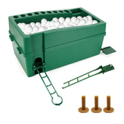 WBM front view of tee machine showing controls and sturdy base for consistent practice