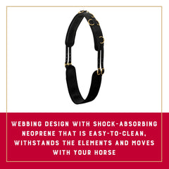 Weaver Equine neoprene padding closeup highlighting shock absorption benefit
